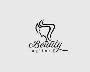 beauty creative line logo art simple logo drawing