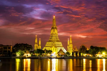Poster Wat Arun Temple in bangkok Thailand. © apichai507