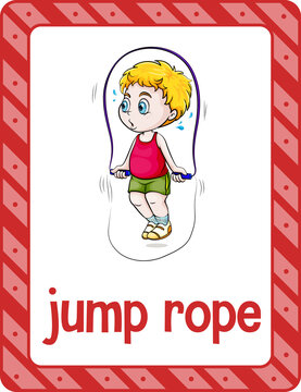 Vocabulary flashcard with word Jump Rope