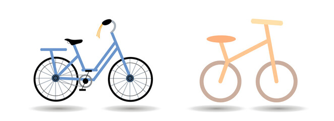 Naklejka premium Bicycle vector clip art set. Bicycle vector clip art set. Bicycle vector clip art set.
