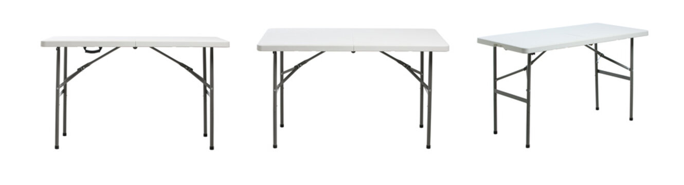 Folding table on white background.