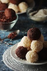 Beijinho and Brigadeiro sweets - national cuisine of Brazil