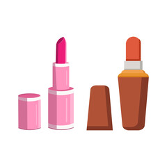 Lipstick vector clip art set. Lipstick vector clip art set. Lipstick vector clip art set.