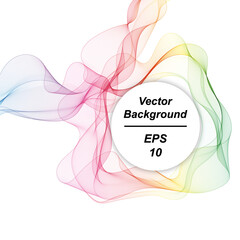 Colored abstract wave. Vector background. Design element. eps 10