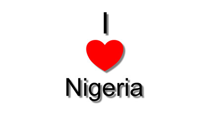 i love nigeria red heart