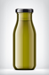 Color Glass Bottle on Background. 