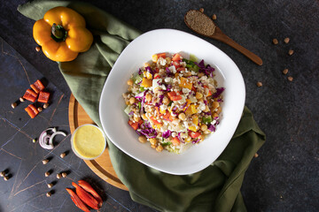 Vegetable Fruit Healthy Salad for Healthy Life of Vegan and Keto Diet