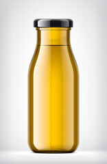 Color Glass Bottle on Background. 