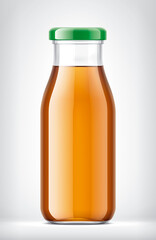 Glass Bottle on Background. 