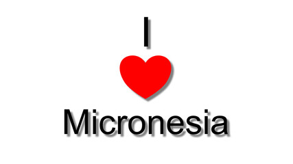 i love micronesia red heart