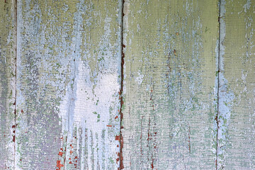 Old wooden fence. Aged texture, material. Beautiful background.