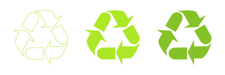 Mobius loop or recycling symbol with arrows. Vector illustration.