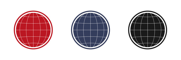 Set of web icons, vector website symbol for contacting us. Illustration.