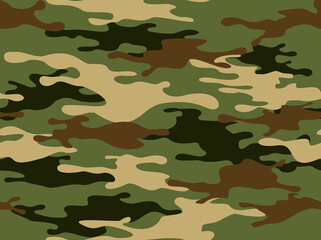 Camouflage seamless pattern from spots. Military texture. Abstract camo. Print on fabric and clothes. For hunting and fishing Vector illustration.