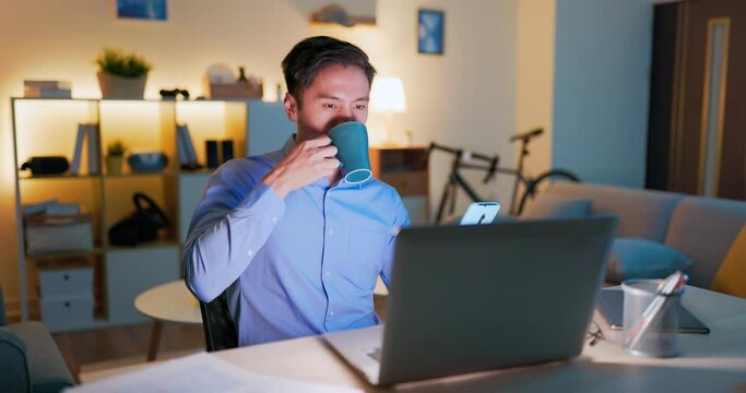 business man work from home