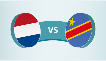 Netherlands versus DR Congo, team sports competition concept.