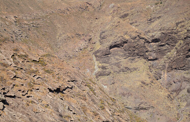 Gran Canaria, landscape of the western part of the island along a hiking route called The Postman Route, El Camino del Cartero
