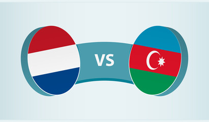 Netherlands versus Azerbaijan, team sports competition concept.