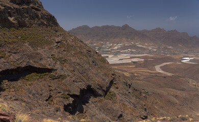 Gran Canaria, landscape of the western part of the island along a hiking route called The Postman...