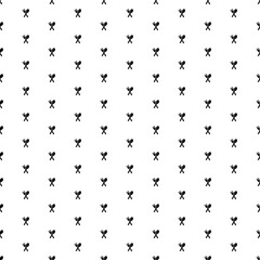 Square seamless background pattern from black dinner time symbols. The pattern is evenly filled. Vector illustration on white background