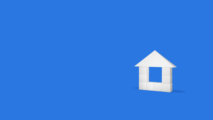 house icon on blue