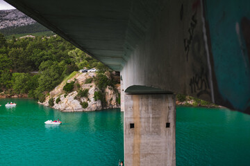 Under the bridge, Lake of Sainte-Croix, France, Provence
