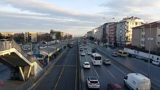 Istanbul city smooth car traffic