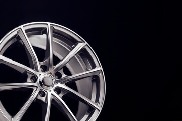 car alloy wheel, lightweight and durable sports car tuning wheel, metallic grey