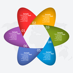 Abstract 3D Paper Infographics. Business template .Vector illustration