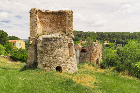 ruins of an castle in Salernes, France
