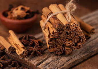cinnamon sticks and anise