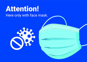 COVID-19 face mask warning sign