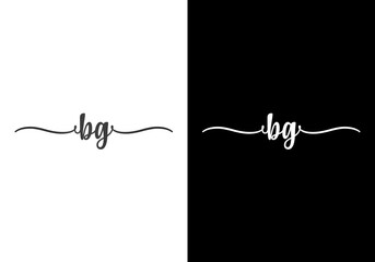 Initial Monogram Letter B G Logo Design Vector Template. B G Letter Logo Design