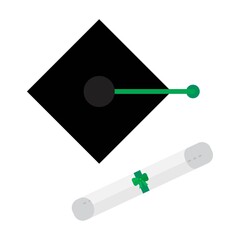 Graduation cap vector isolated on white background. Graduation cap Icon.