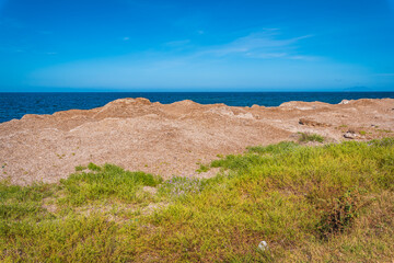 Panorama of Lungomare Boeo, Marsala, Trapani, Sicily, Italy, Europe