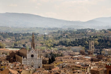 View of Florence from the campanile Giotto - obrazy, fototapety, plakaty