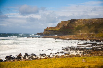 Spring landscape in Giant s Causeway, northern Ireland