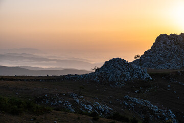 Sunset from Rocca del Crasto near Alcara Li Fusi in the Nebrodi Park, Sicily