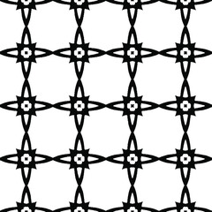 Geometric vector pattern with Black and white colors. Seamless abstract ornament for wallpapers and backgrounds.