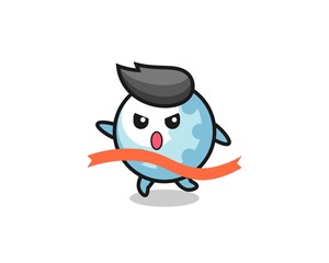 cute golf illustration is reaching the finish