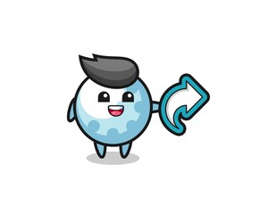 cute golf hold social media share symbol