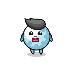 golf illustration with apologizing expression, saying I am sorry