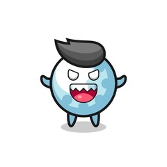 illustration of evil golf mascot character