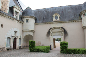 former toussaint abbey in angers (france) - obrazy, fototapety, plakaty