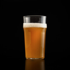 Beer style, business and drink production, pint of lager