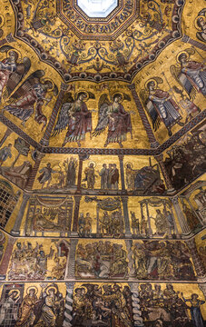 Ceiling painting of the Baptistery of San Giovanni. Florence