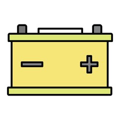 Vector Battery Outline Icon Design