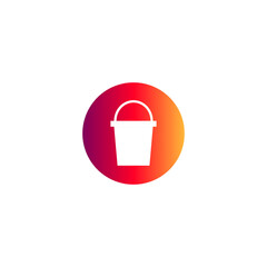 Bucket icon. Vector Illustration  for mobile concept and web design.