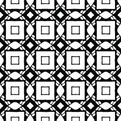 Geometric vector pattern with Black and white colors. Seamless abstract ornament for wallpapers and backgrounds.