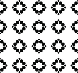 Geometric vector pattern with Black and white colors. Seamless abstract ornament for wallpapers and backgrounds.